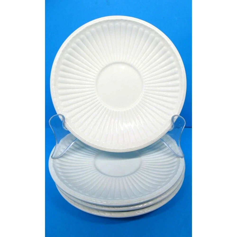 Wedgwood Etruria And Barlaston Set Of 4 Cream Color Saucers Only No Cups